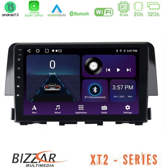 Bizzar XT2 Series 4Core Android13 2+32GB Honda Civic 2016-2020 Navigation Multimedia Tablet 9"