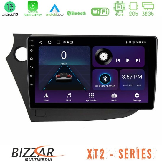 Bizzar XT2 Series 4Core Android13 2+32GB Honda Insight 2009-2015 Navigation Multimedia Tablet 9"