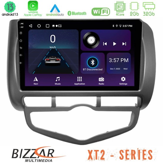 Bizzar XT2 Series 4Core Android13 2+32GB Honda Jazz 2002-2008 (Auto A/C) Navigation Multimedia Tablet 9"