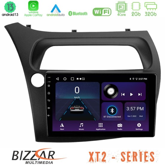 Bizzar XT2 Series 4Core Android13 2+32GB Honda Civic Navigation Multimedia Tablet 9"