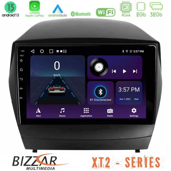 Bizzar XT2 Series 4Core Android13 2+32GB Hyundai IX35 Auto A/C Navigation Multimedia Tablet 9"