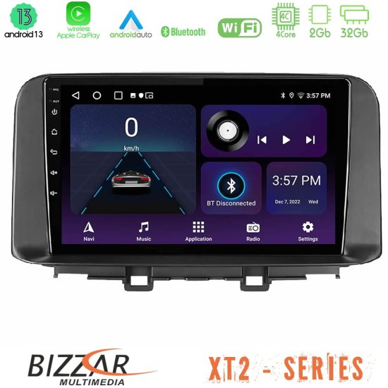 Bizzar XT2 Series 4Core Android13 2+32GB Hyundai Kona 2018-2023 Navigation Multimedia Tablet 10"