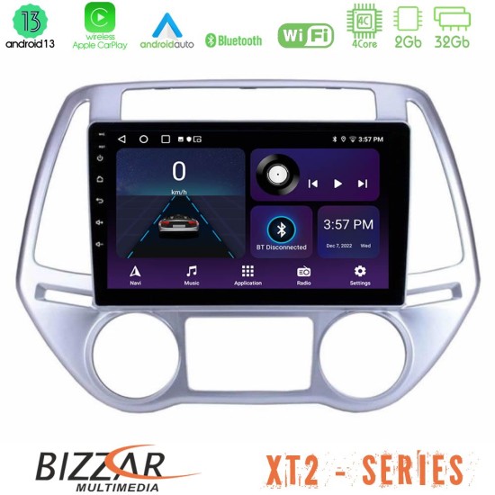 Bizzar XT2 Series 4Core Android13 2+32GB Hyundai i20 2012-2014 Navigation Multimedia Tablet 9"