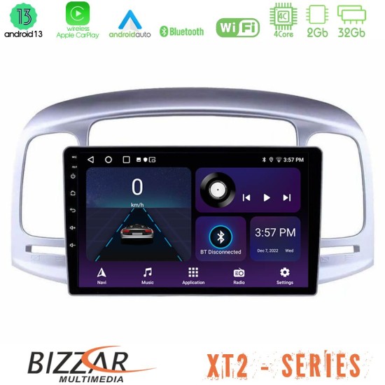 Bizzar XT2 Series 4Core Android13 2+32GB Hyundai Accent 2006-2011 Navigation Multimedia Tablet 9"