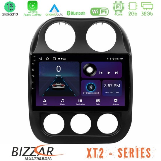 Bizzar XT2 Series 4Core Android13 2+32GB Jeep Compass 2010-2016 Navigation Multimedia Tablet 9"