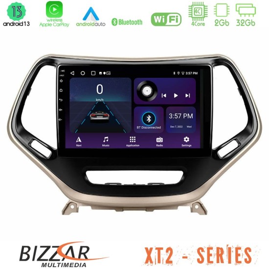 Bizzar XT2 Series 4Core Android13 2+32GB Jeep Cherokee 2014-2019 Navigation Multimedia Tablet 9"