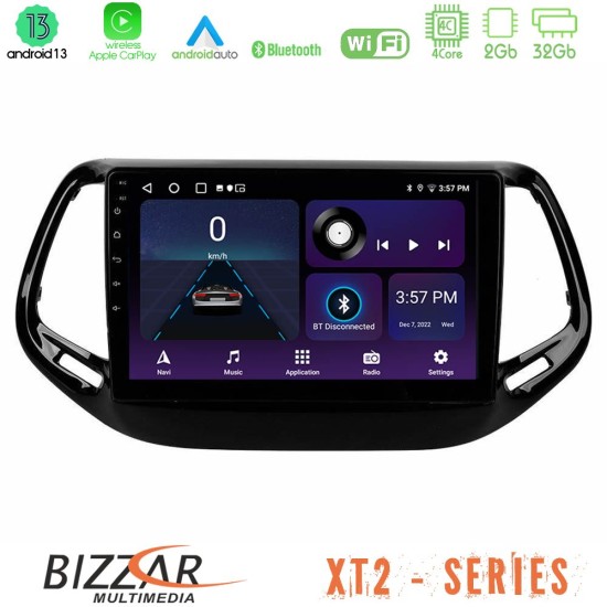 Bizzar XT2 Series 4Core Android13 2+32GB Jeep Compass 2017> Navigation Multimedia Tablet 10"