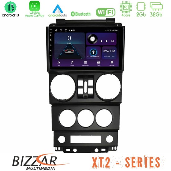 Bizzar XT2 Series 4Core Android13 2+32GB Jeep Wrangler 2008-2010 Navigation Multimedia Tablet 9"