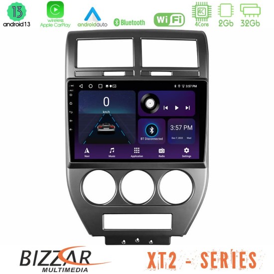 Bizzar XT2 Series 4Core Android13 2+32GB Jeep Compass/Patriot 2007-2009 Navigation Multimedia Tablet 10"