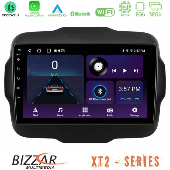 Bizzar XT2 Series 4Core Android13 2+32GB Jeep Renegade 2015-2019 Navigation Multimedia Tablet 9"