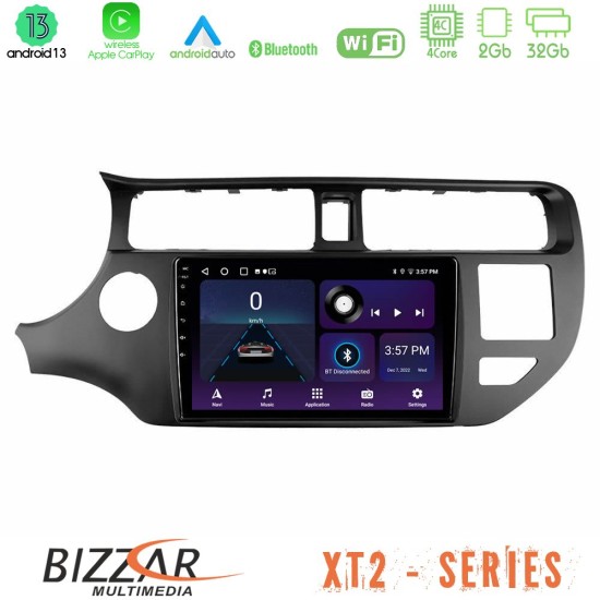 Bizzar XT2 Series 4Core Android13 2+32GB Kia Rio 2011-2015 Navigation Multimedia Tablet 9"