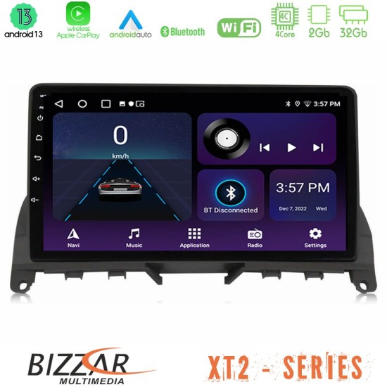 Bizzar XT2 Series 4Core Android13 2+32GB Mercedes C Class W204 Navigation Multimedia Tablet 9"