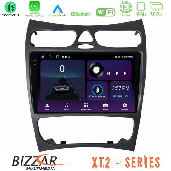 Bizzar XT2 Series 4Core Android13 2+32GB Mercedes CLK Class W209 2000-2004 Navigation Multimedia Tablet 9"