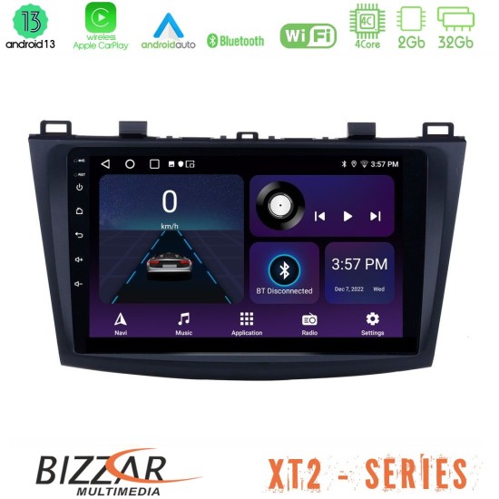 Bizzar XT2 Series 4Core Android13 2+32GB Mazda 3 2009-2014 Navigation Multimedia Tablet 9"