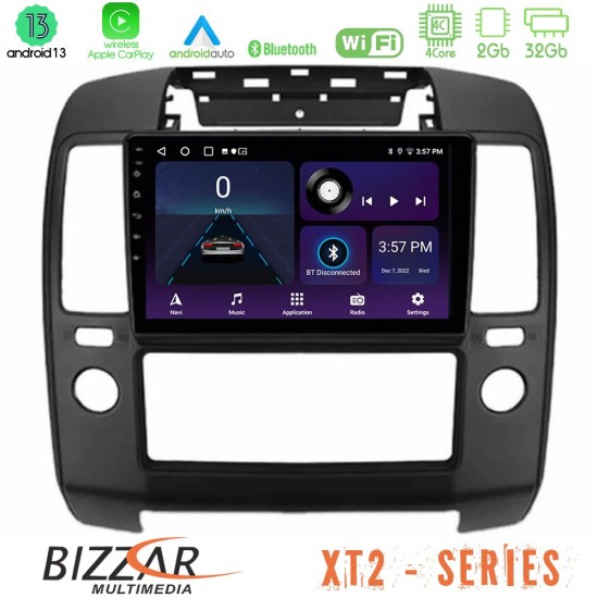 Bizzar XT2 Series 4Core Android13 2+32GB Nissan Navara Navigation Multimedia Tablet 9"