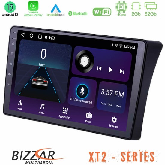 Bizzar XT2 Series 4Core Android13 2+32GB Nissan Navara D40 Navigation Multimedia Tablet 9"