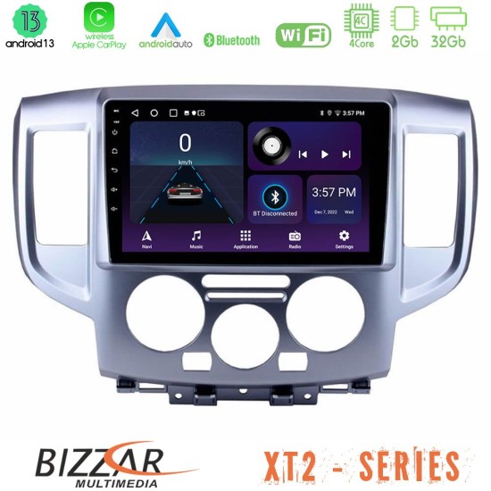 Bizzar XT2 Series 4Core Android13 2+32GB Nissan NV200 Navigation Multimedia Tablet 9"