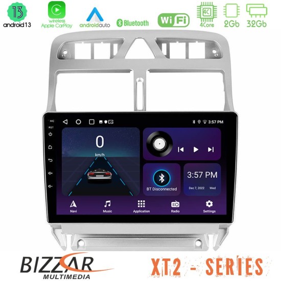 Bizzar XT2 Series 4Core Android13 2+32GB Peugeot 307 2002-2008 Navigation Multimedia Tablet 9"