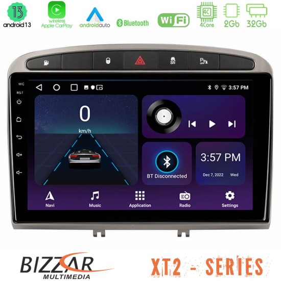 Bizzar XT2 Series 4Core Android13 2+32GB Peugeot 308/RCZ Navigation Multimedia Tablet 9" (Ασημί Χρώμα)