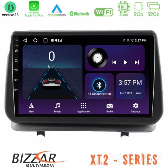 Bizzar XT2 Series 4Core Android13 2+32GB Renault Clio 2005-2012 Navigation Multimedia Tablet 9"