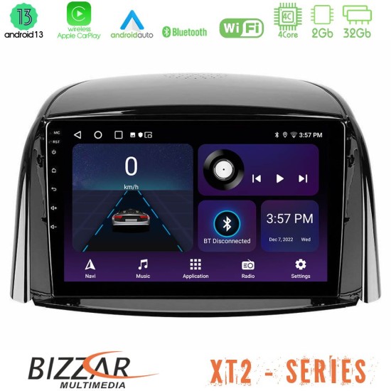 Bizzar XT2 Series 4Core Android13 2+32GB Renault Koleos 2007-2015 Navigation Multimedia Tablet 9"