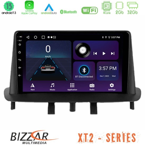 Bizzar XT2 Series 4Core Android13 2+32GB Renault Megane 3 2009-2013 Navigation Multimedia Tablet 9"