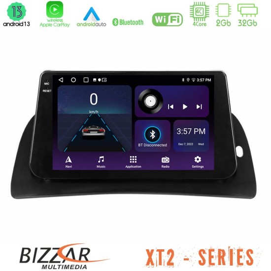 Bizzar XT2 Series 4Core Android13 2+32GB Renault Kangoo 2015-2018 Navigation Multimedia Tablet 9"