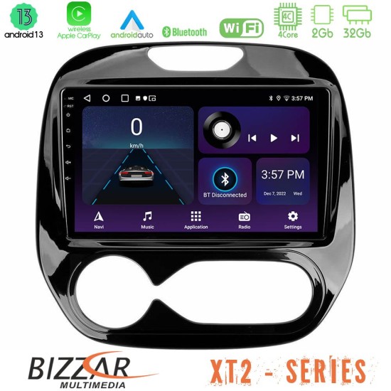 Bizzar XT2 Series 4Core Android13 2+32GB Renault Captur 2013-2019 (Auto AC) Navigation Multimedia Tablet 9"