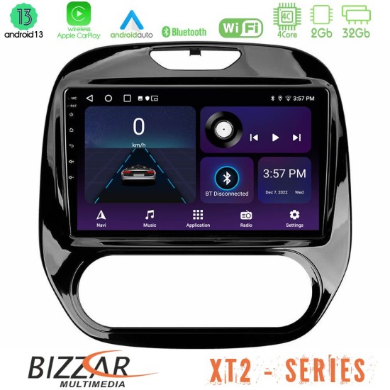 Bizzar XT2 Series 4Core Android13 2+32GB Renault Captur 2013-2019 (Manual AC) Navigation Multimedia Tablet 9"