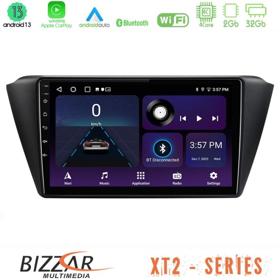 Bizzar XT2 Series 4Core Android13 2+32GB Skoda Fabia 2015-2021 Navigation Multimedia Tablet 9"