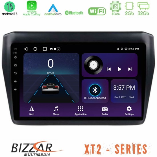 Bizzar XT2 Series 4Core Android13 2+32GB Suzuki Swift 2017-2023 Navigation Multimedia Tablet 9"