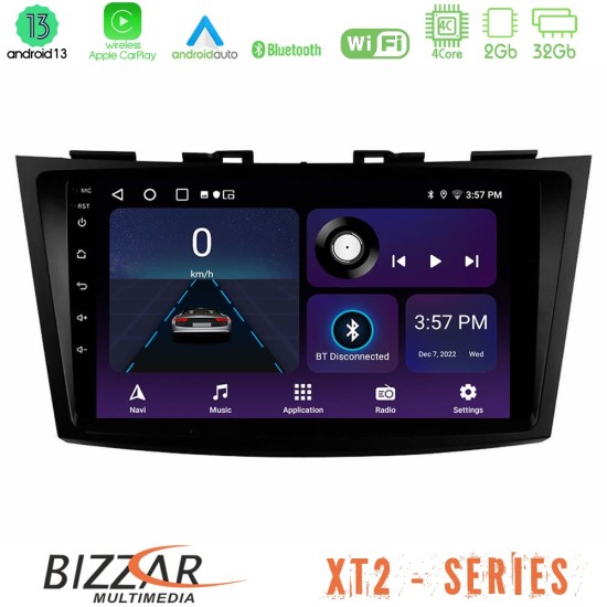 Bizzar XT2 Series 4Core Android13 2+32GB Suzuki Swift 2011-2016 Navigation Multimedia Tablet 9"