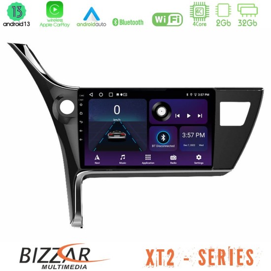 Bizzar XT2 Series 4Core Android13 2+32GB Toyota Corolla 2017-2018 Navigation Multimedia Tablet 10"