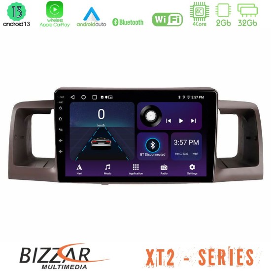 Bizzar XT2 Series 4Core Android13 2+32GB Toyota Corolla 2002-2006 Navigation Multimedia Tablet 9"