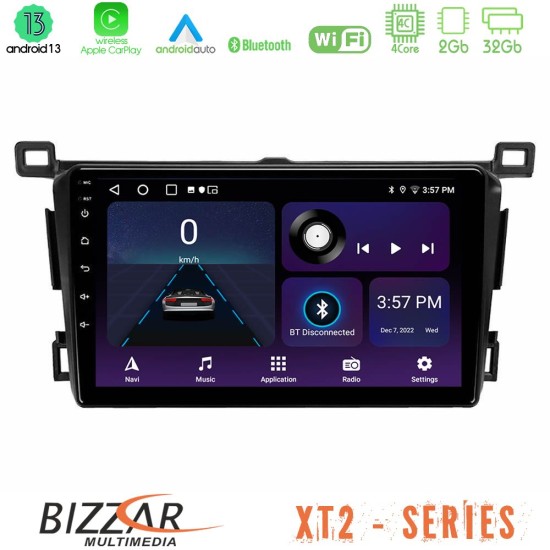 Bizzar XT2 Series 4Core Android13 2+32GB Toyota RAV4 2013-2018 Navigation Multimedia Tablet 9"