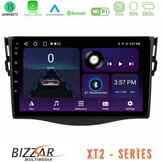 Bizzar XT2 Series 4Core Android13 2+32GB Toyota RAV4 Navigation Multimedia Tablet 9"