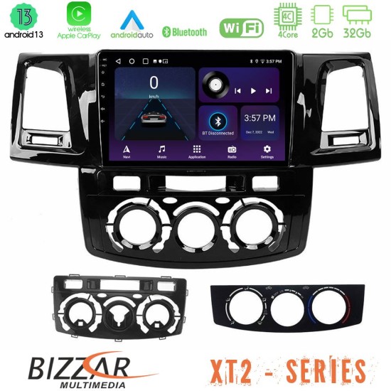 Bizzar XT2 Series 4Core Android13 2+32GB Toyota Hilux 2007-2011 Navigation Multimedia Tablet 9"