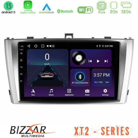 Bizzar XT2 Series 4Core Android13 2+32GB Toyota Avensis T27 Navigation Multimedia Tablet 9"