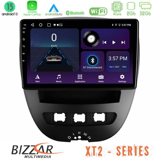 Bizzar XT2 Series 4Core Android13 2+32GB Toyota Aygo/Citroen C1/Peugeot 107 Navigation Multimedia Tablet 10"