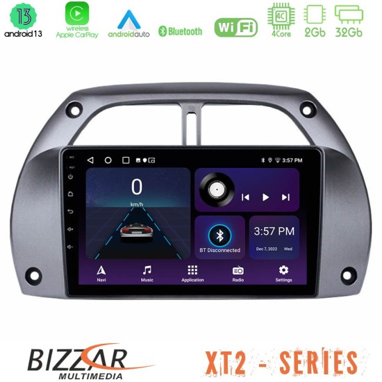 Bizzar XT2 Series 4Core Android13 2+32GB Toyota RAV4 2001 - 2006 Navigation Multimedia Tablet 9"