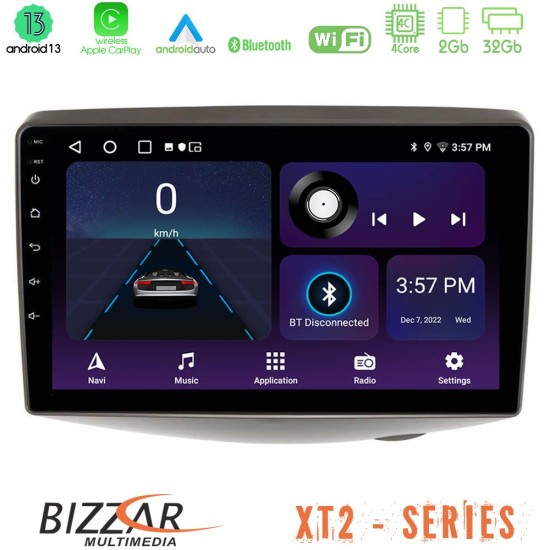 Bizzar XT2 Series 4Core Android13 2+32GB Toyota Yaris 1999 - 2006 Navigation Multimedia Tablet 9"