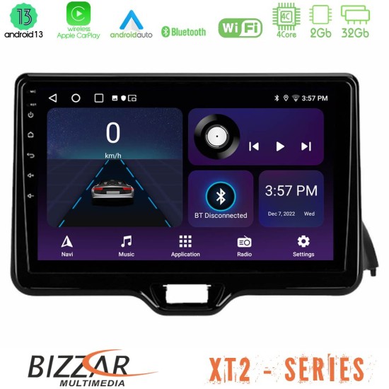 Bizzar XT2 Series 4Core Android13 2+32GB Toyota Yaris 2020-> Navigation Multimedia Tablet 9"