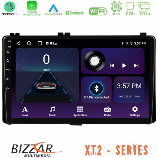 Bizzar XT2 Series 4Core Android13 2+32GB Toyota Corolla/Auris 2017-2019  Navigat-ion Multimedia Tablet 9"