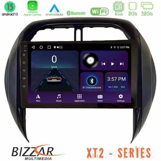 Bizzar XT2 Series 4Core Android13 2+32GB Toyota RAV4 2001-2005 (Auto A/C) Navigation Multimedia Tablet 9"