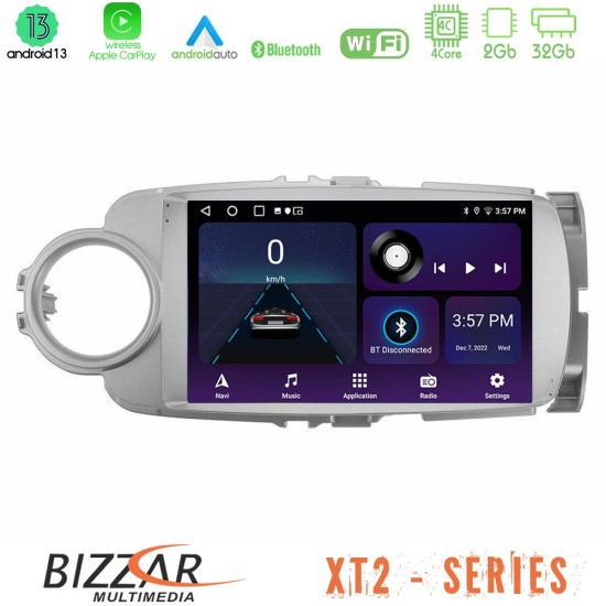 Bizzar XT2 Series 4Core Android13 2+32GB Toyota Yaris Navigation Multimedia Tablet 9"