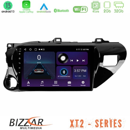 Bizzar XT2 Series 4Core Android13 2+32GB Toyota Hilux 2017-2021 Navigation Multimedia Tablet 10"