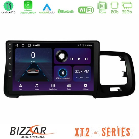 Bizzar XT2 Series 4Core Android13 2+32GB Volvo S60 2010-2018 Navigation Multimedia Tablet 9"