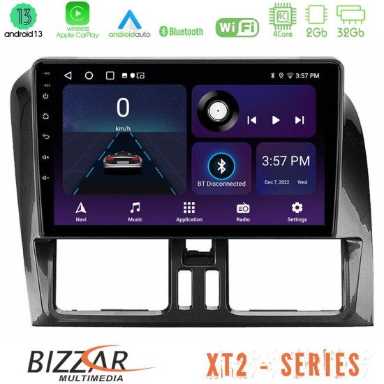 Bizzar XT2 Series 4Core Android13 2+32GB Volvo XC60 2009-2012 Navigation Multimedia Tablet 9"