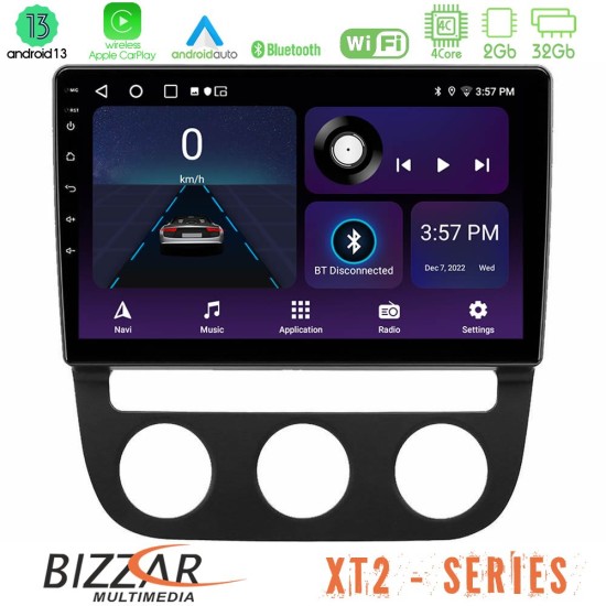 Bizzar XT2 Series 4Core Android13 2+32GB VW Jetta Navigation Multimedia Tablet 10"