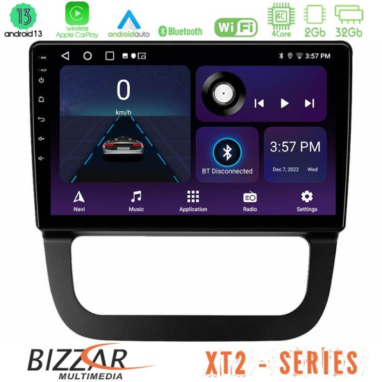 Bizzar XT2 Series 4Core Android13 2+32GB VW Jetta Navigation Multimedia Tablet 10"